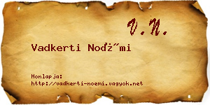Vadkerti Noémi névjegykártya