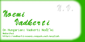 noemi vadkerti business card